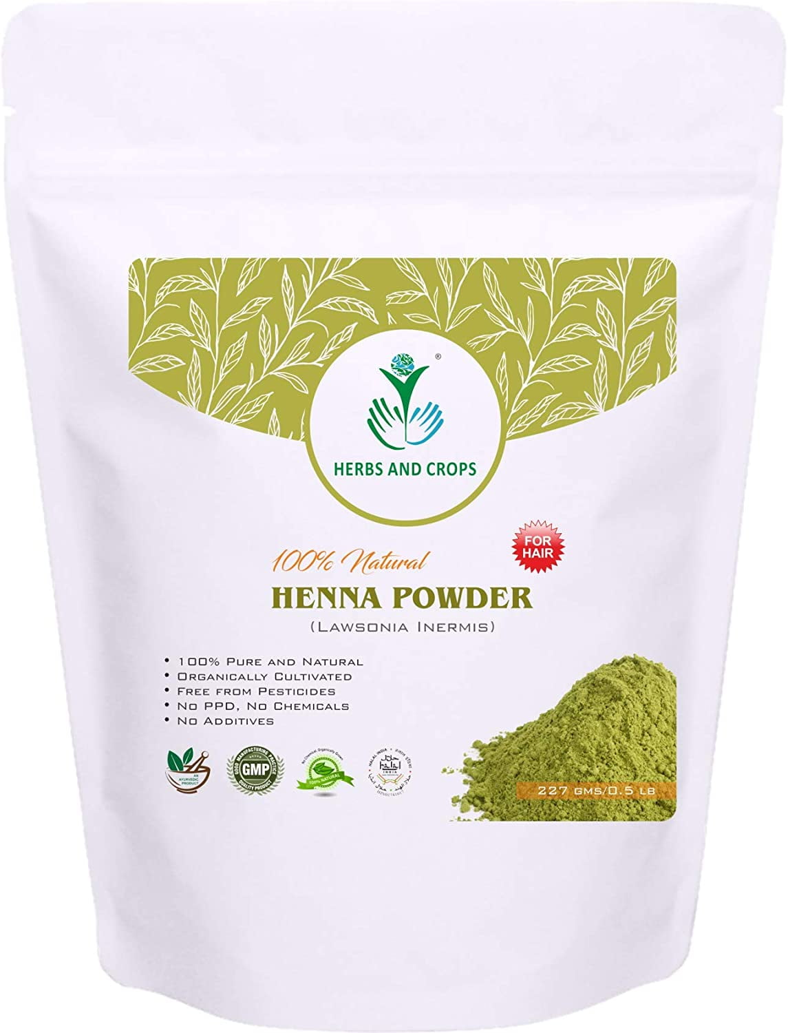 100% Natural Henna Powder for Hair (227g / (1/2 Lb) / 8 Ounces) - from Rajasthan India