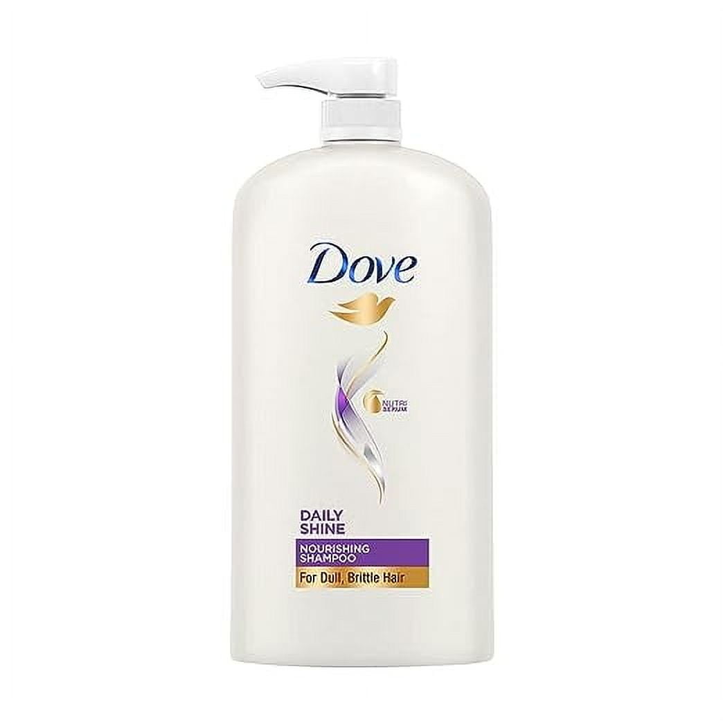 Dove Daily Shine Shampoo 1 Liter for Damaged or Frizzy Hair, Makes Hair Soft, Shiny and Sm