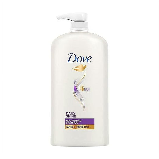Dove Daily Shine Shampoo 1 Liter for Damaged or Frizzy Hair, Makes Hair Soft, Shiny and Sm