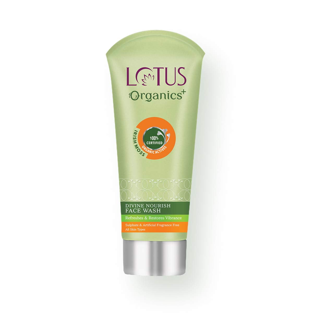 Lotus Organics+ Divine Nourish FaceWash,Sulphate Free, Gentle Cleaning For All Skin Types,