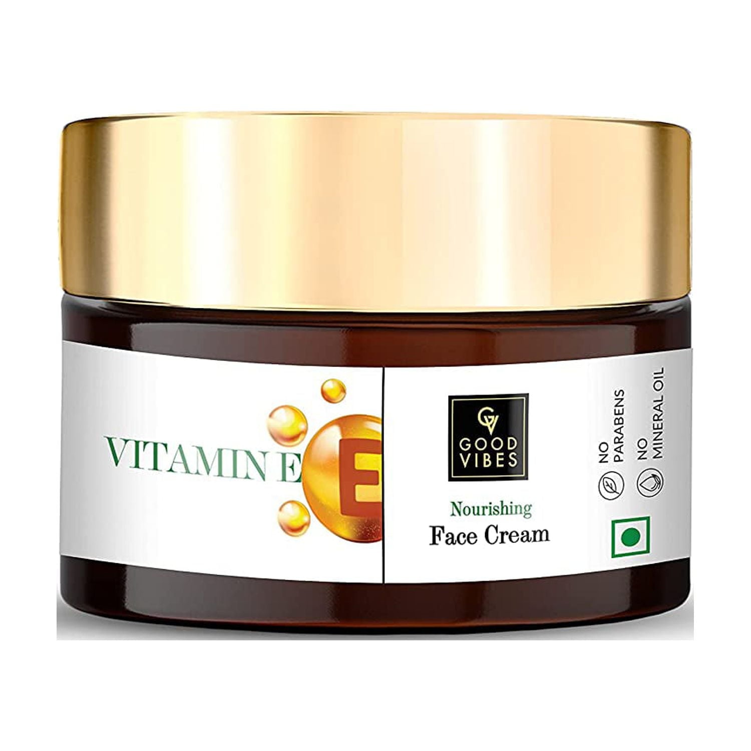 Good Vibes Vitamin E Nourishing Face Cream - 50 g - Anti Ageing, Lightweight and Hydrating