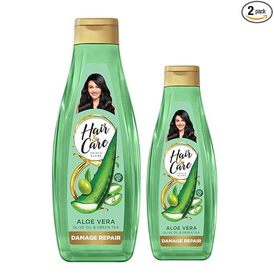 Hair & Care Triple Blend Damage Repair Non-Sticky HairOil with Aloe Vera, Olive Oil & Gree
