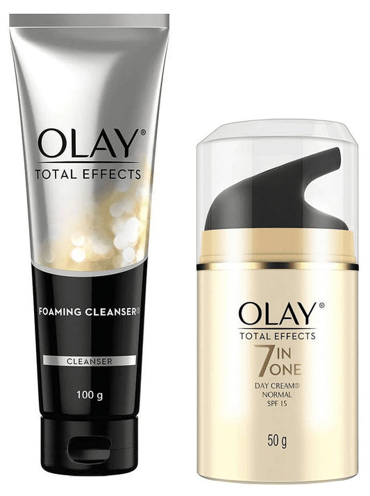 Olay Total Effects 7 in One Foaming Cleanser 100g (3.4oz) and Normal Day Cream with SPF 15
