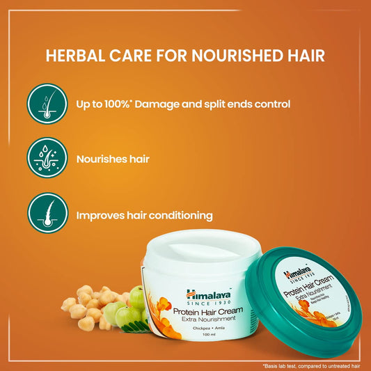 Himalaya Protein Hair Cream | Controls Hair Damage & Improves Hair Conditioning 100 Ml