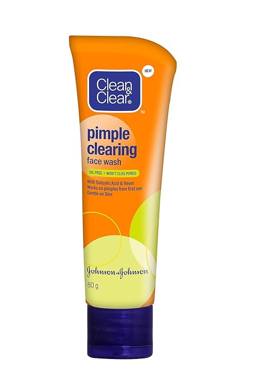 Clean & Clear Pimple Clearing FaceWash, 80G pack of 2