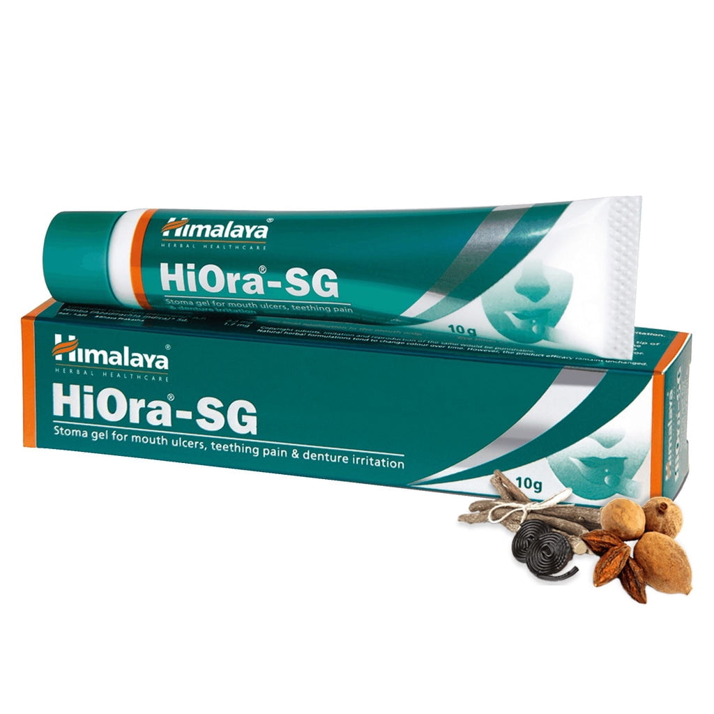 HIMALAYA HiOra-SG stoma gel for mouth ulcers, teething and denture irritation Heals mouth