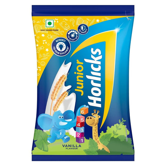 Junior Horlicks Vanilla Health & Nutrition Drink 400 g Pouch, For Toddlers & Young Kids (2