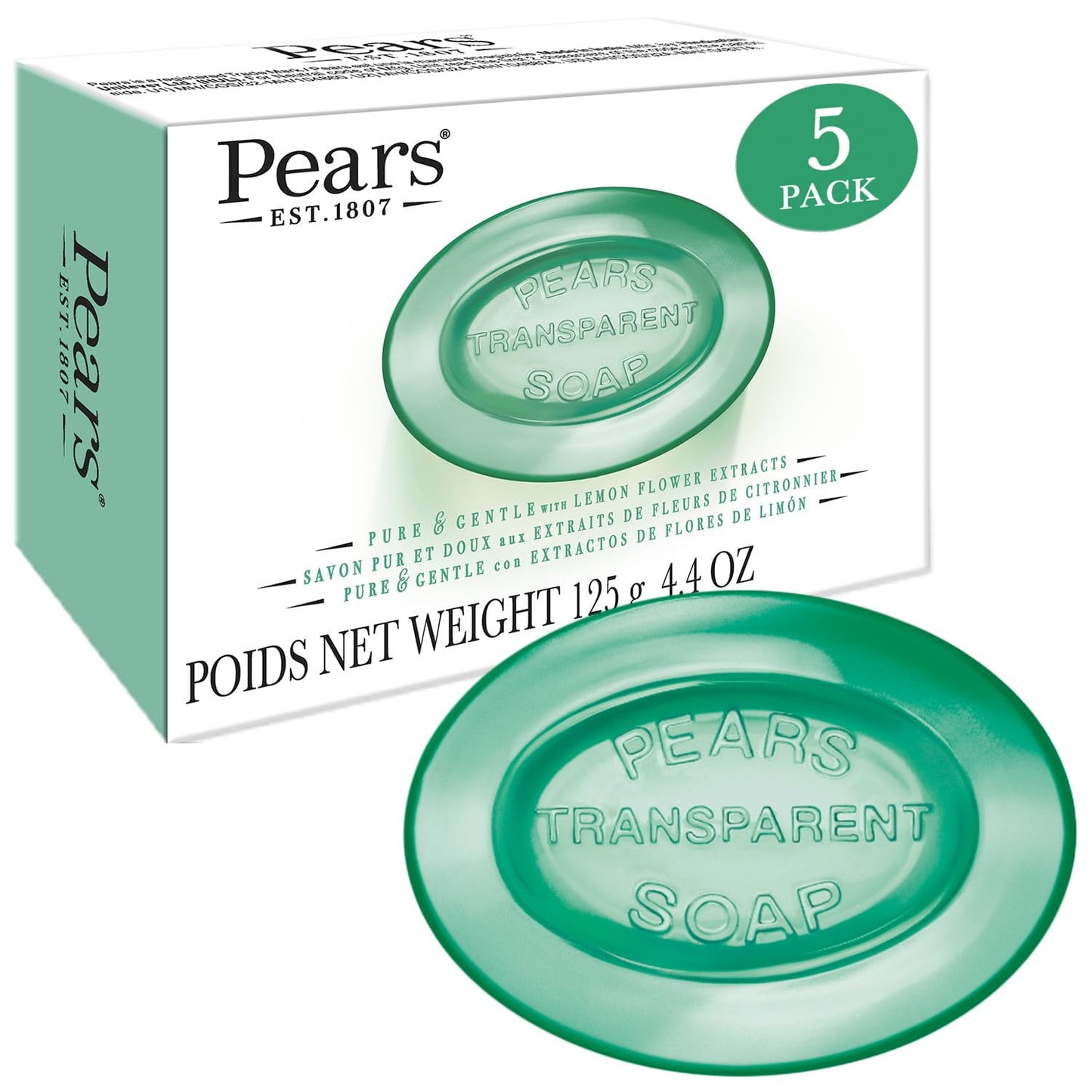 Pears Oil Clear Soap With Lemon Flower Extract 4.4 oz