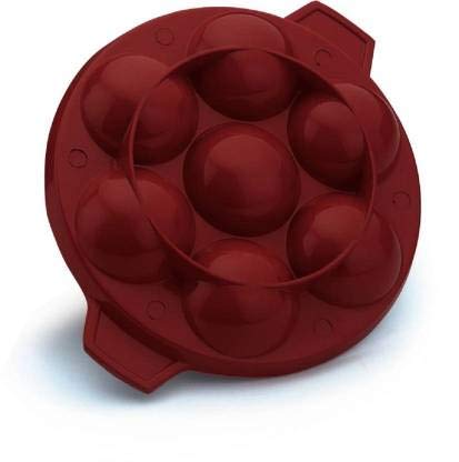 iKonbi 7 Cavity Aluminium Utensils with Non-Stick Coating Pan/Appam Patra/Ponganalu Pan/Kallu/Chatti / Appam Pan Multicolor