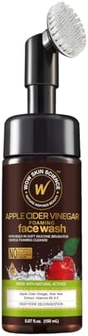 WOW Skin Science Apple Cider Vinegar Foam FaceWash & Brush