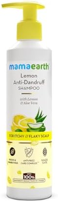 Mamaearth Lemon Anti-Dandruff Shampoo with Lemon & Ginger for Itchy & Flaky Scalp 250 ml