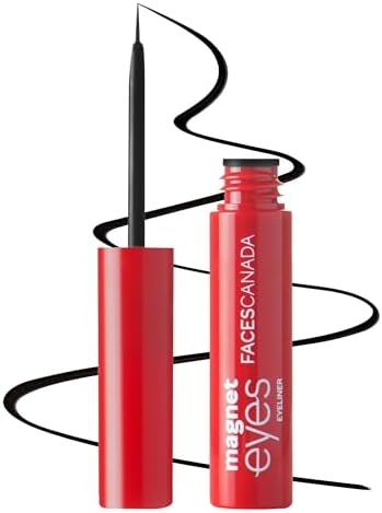 FACES CANADA Magneteyes Eyeliner - Black, 3.5ml Intense Matte Finish Quick Drying 24HR Lon
