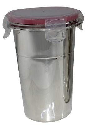 iKonbi Stainless Steel Set of 2 Click & Seal Lock air Tight Flat containers/tiffins and