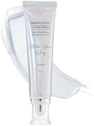 FACESCANADA Strobe Cream - Silver, 30Ml Primer + Highlighter + Moisturizer Shea Butter & H