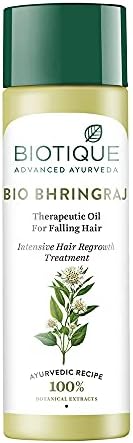 Biotique Bhringraj Fresh Growth Therapeutic Oil For Fine and Thinning Hair 120 Ml/ 4.06 Oz