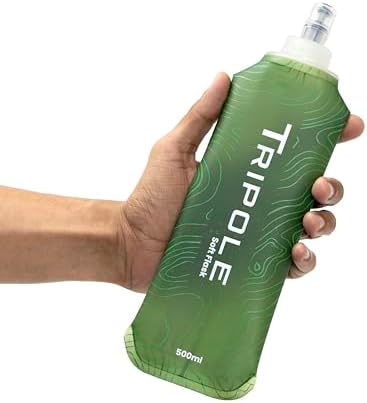 Tripole Hydration & Water Soft Flask for Running and Cycling | 500 mL (Green)