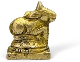 TREE MAISON CORONATING HOMES Vastu Small Brass Nandi Cow Statue | 40 g Weight Approx |Reme