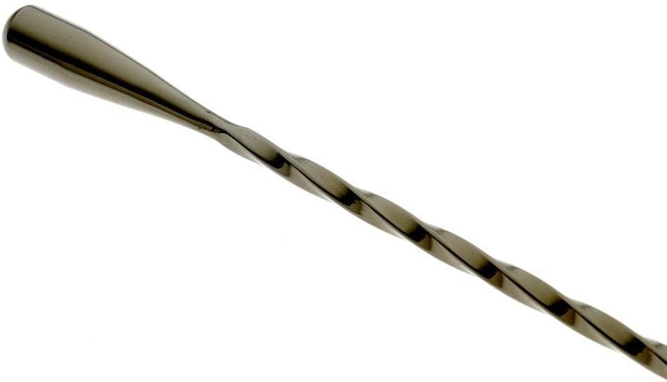 iKonbi Stainless Steel Black Matt Teardrop Twisted Design Bar Spoon/Stirrer/Mixing Spoon