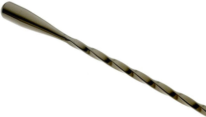iKonbi Stainless Steel Black Matt Teardrop Twisted Design Bar Spoon/Stirrer/Mixing Spoon