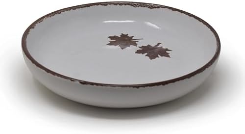 The Himalayan Goods Company Ceramic Pasta Noodle Dinner Serving Plate 8.5 inches (White)