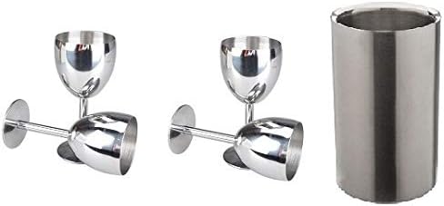 iKonbi Goblet Glasses with Wine Cooler Set of
