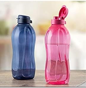 Tupperware . Plastic 2 Litres Eco Bottle Set Of 2 Pc, Multicolor