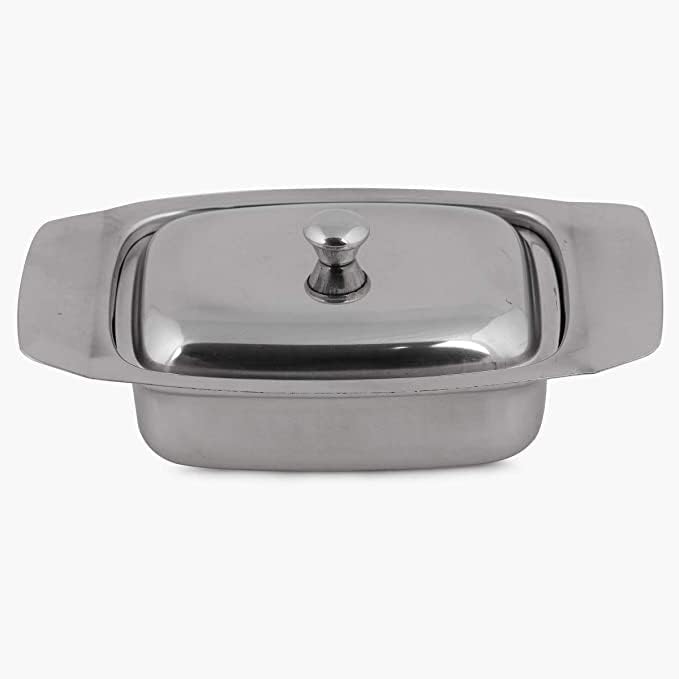 iKonbi Stainless Steel Butter Dish/Butter Pot with Lid