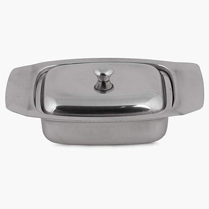 iKonbi Stainless Steel Butter Dish/Butter Pot with Lid