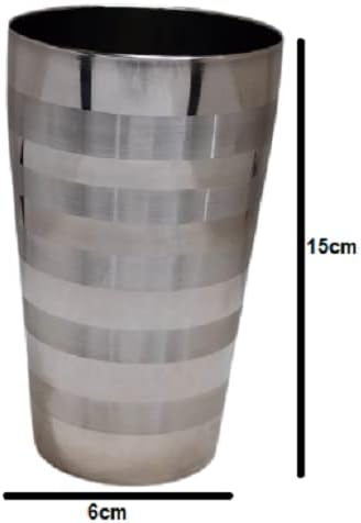 iKonbi Stainless Steel Lassi Glass Serving Glass, 750 ml, Set of 2