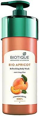 Biotique Bio Apricot Refreshing BodyWash, 800ml I 100% Soap Free