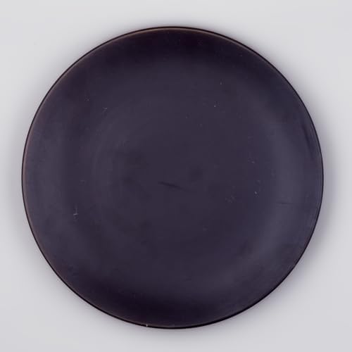iKonbi Handcrafted Black Ceramic Quarter Plate Set of 1 7 Inch Small Dinner Plate for Snac