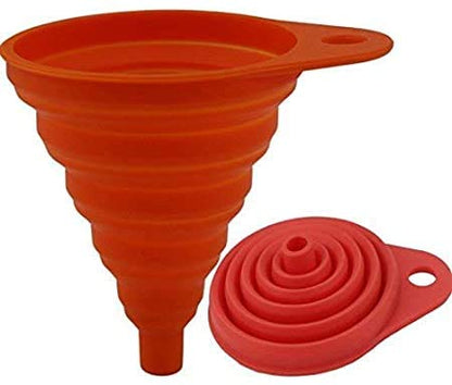 iKonbi Silicone Funnel Collapsible Flexible Foldable Kitchen Gadget Hangable Household Liquid Oil Dispensing Kitchen Tool Multicolor