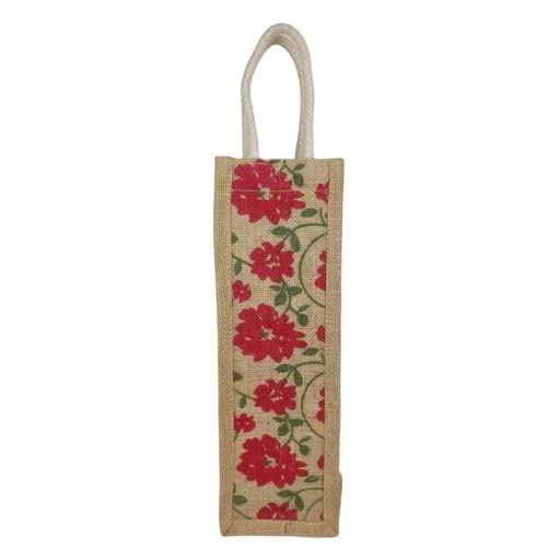 iKonbi Jute Bag for Keeping Water Bottle with Reinforced Strong Handles, Bottle Bag, Jute