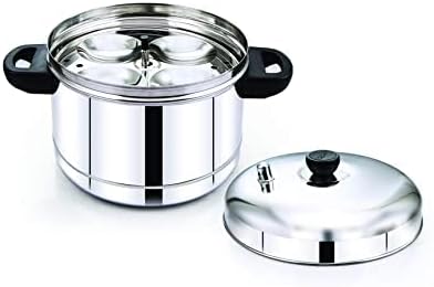 iKonbi Stainless Steel Multipurpose Idli Plates Steamer Cooker 4x4, Set of 5