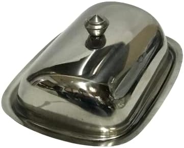 iKonbi Stainless Steel Round/Dome Shape Butter Dish/Butter Pot with Lid
