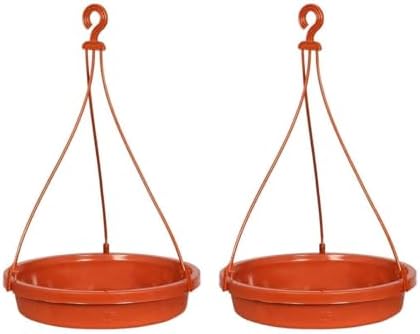 lizepto Bird Water Feeder for Hanging Balcony and Window Bird Water Bowl Plastic Dish for