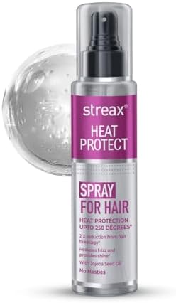 Streax Hair Heat Protection Spray, 100 ml, Heat Protectant up to 250°C, Frizz Control