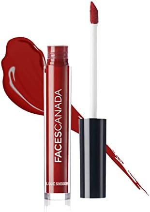 FACES CANADA Liquid Sindoor - Maroon, 2.5 ml Highly Pigmented Rich Color Quick Drying & Lo