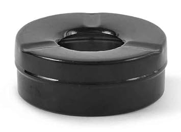 iKonbi Stainless Steel Black Matt Lid Ash Tray- Set of 10