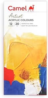 Camel Acrylic Color Box - 20Ml Tubes, 12 Shades by Camel