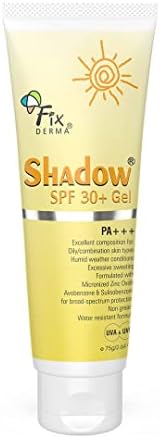 Grah Fixderma Shadow Sunscreen SPF 30+ Gel For Oily Skin - Acne Prone, Offers PA+++ Protec