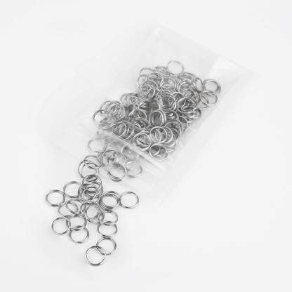 iKonbi Stainless Steel Key Ring/ Key Chain 100 Pcs 1 inch/ 25mm Spilt round steel Keyring