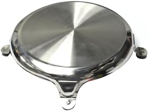 iKonbi Stainless Steel Classic Heavy Chakla - Thick Belan/Round Polpat/Roti Roller/Rolling Pin Set