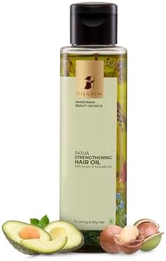 Pilgrim Patuá STRENGTHENING HairOil with Argan & Avocado Oil | Lightweight HairOil for Str