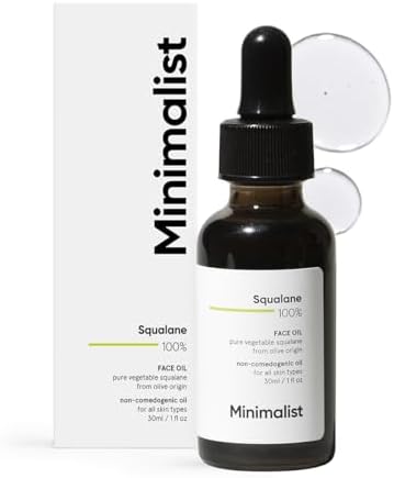 Minimalist Squalane 100% (Plant Derived) Face Oil for Moisturization | Improves Skin Hydra