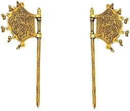 iKonbi Big size handheld fan for pooja ghar with Ghunghroo attached of Brass Quality