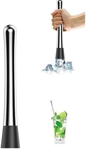iKonbi Cocktail Bar Mixer Muddler Stainless Steel, 21 cm