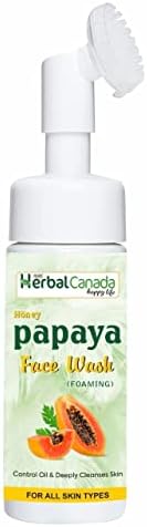 Herbal Canada Foaming Papaya Deep Cleanse FaceWash | 150ml | Helpful for Glowing Skin All