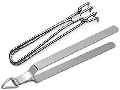 iKonbi Kithcen Multiutility Set of- 4 Chimta Pakkad, Oil Brush, Spatula