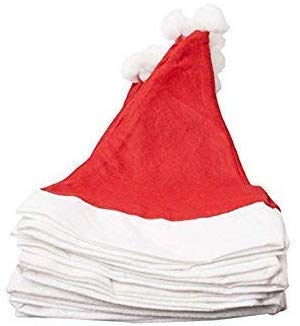 iKonbi Santa Claus Cap Merry Christmas Hat Cap for Christmas Xmas Party Celebration Set